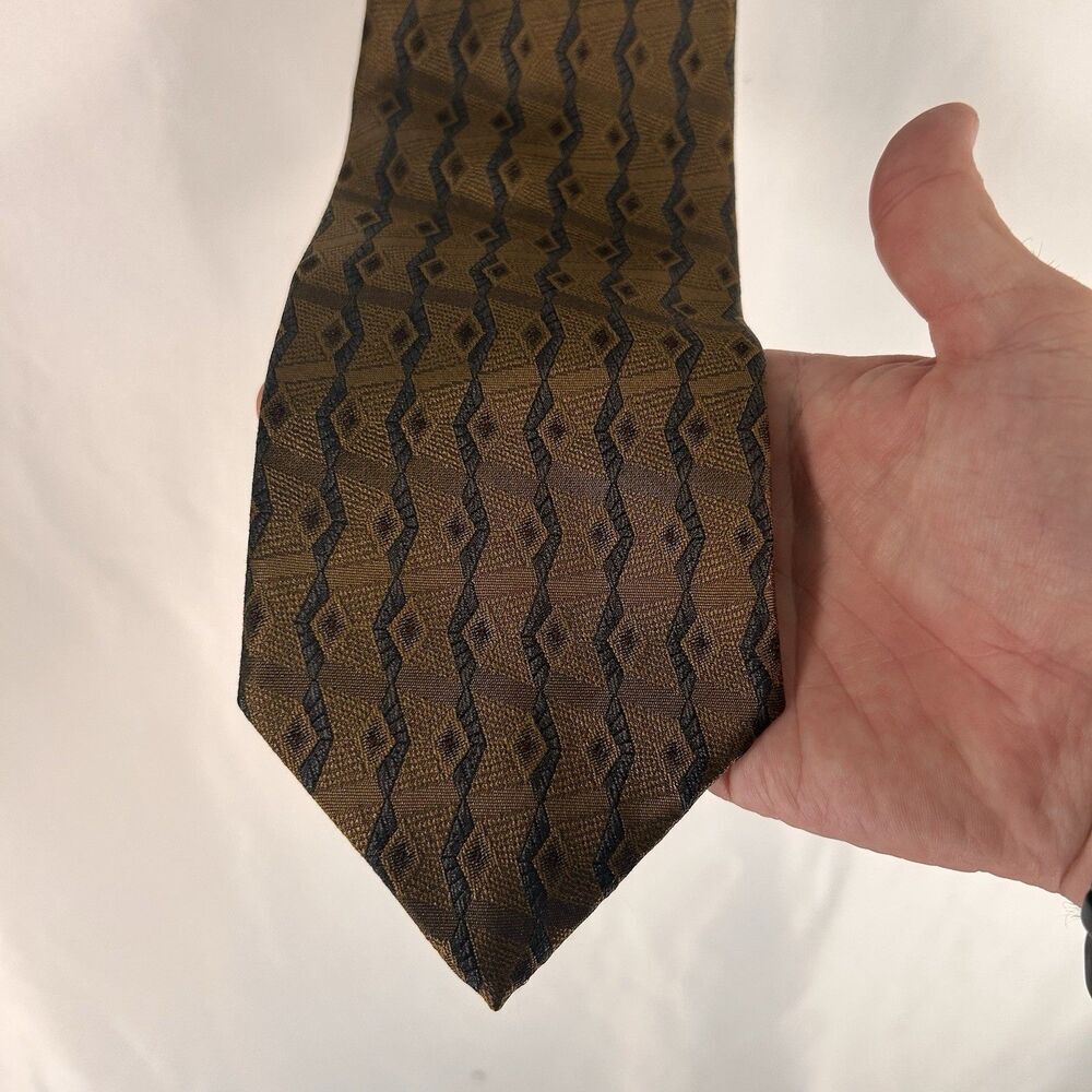 Robert Talbott Studio Silk Tie Men's 58" Brown Diamond 4" Wide Soft